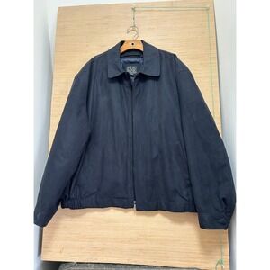 JOS A BANK Mens Classic Full Zip Jacket Navy Blue Size XXL Made in Philippines